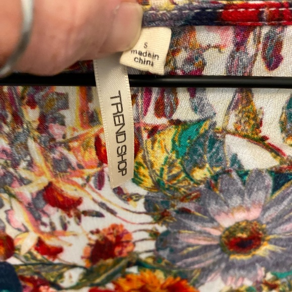 Trend Shop Colorful Mixed Floral Open Front Cardigan Coverup Kimono SS S - Picture 6 of 6